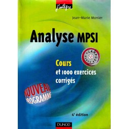 Analyse MPSI quatrième édition