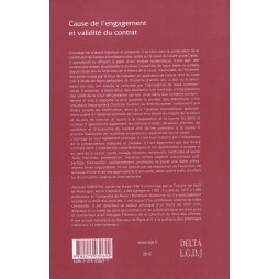 cause de l'engagement et validité du contrat