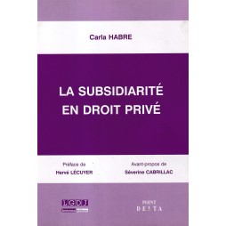 la subsidiarité en droit privé